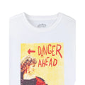 Blanc - Back - Grease - T-shirt DANGER AHEAD - Femme