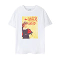 Blanc - Front - Grease - T-shirt DANGER AHEAD - Femme