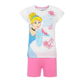 Blanc - Rose - Front - Cinderella - Ensemble de pyjama court - Enfant