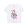 Blanc - Front - Barbie - T-shirt - Fille