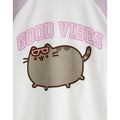 Blanc - Rose - Lifestyle - Pusheen - T-shirt GOOD VIBES - Fille