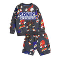 Gris - Front - Sonic The Hedgehog - Ensemble sweat et short - Garçon