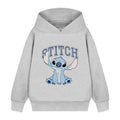 Gris chiné - Front - Lilo & Stitch - Sweat à capuche COLLEGE - Fille