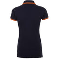 Bleu marine-orange - Side - SOLS - Polo manches courtes PASADENA - Femme