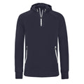 Bleu marine - Front - Proact - Sweat à capuche et col zippé - Homme