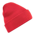 Rouge vif - Front - Beechfield - Bonnet à revers - Mixte