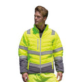 Jaune fluo- gris - Front - Result - Veste Haute-visibilité - Hommes