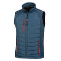 Bleu marine - Rouge - Front - Result -  Gilet Softshells matelassé et rembourré COMPASS -  Homme