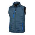 Bleu marine - Bleu roi - Front - Result -  Gilet Softshells matelassé et rembourré COMPASS -  Homme