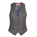 Gris - Marron À carreaux - Front - Brook Taverner - Gilet NASHVILLE - Femme