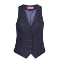 Bleu marine À carreaux - Back - Brook Taverner - Gilet NASHVILLE - Femme