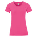 Rose - Front - Fruit Of The Loom - T-shirt manches courtes ICONIC - Femme