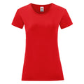 Rouge - Front - Fruit Of The Loom - T-shirt manches courtes ICONIC - Femme