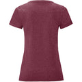 Bordeaux chiné - Back - Fruit Of The Loom - T-shirt manches courtes ICONIC - Femme