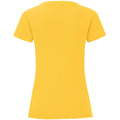 Jaune - Back - Fruit Of The Loom - T-shirt manches courtes ICONIC - Femme