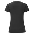 Noir - Back - Fruit Of The Loom - T-shirt manches courtes ICONIC - Femme