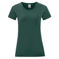 Vert foncé - Front - Fruit Of The Loom - T-shirt manches courtes ICONIC - Femme