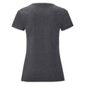 Gris foncé chiné - Back - Fruit Of The Loom - T-shirt manches courtes ICONIC - Femme