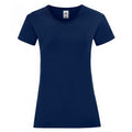 Bleu marine - Front - Fruit Of The Loom - T-shirt manches courtes ICONIC - Femme