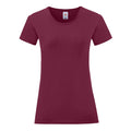 Bordeaux - Front - Fruit Of The Loom - T-shirt manches courtes ICONIC - Femme