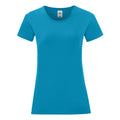 Azur - Front - Fruit Of The Loom - T-shirt manches courtes ICONIC - Femme