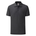 Gris foncé chiné - Front - Fruit Of The Loom - Polo manches courtes TAILORED - Homme