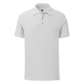 Gris clair chiné - Front - Fruit Of The Loom - Polo manches courtes TAILORED - Homme