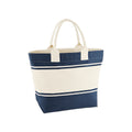 Bleu marine - Blanc cassé - Front - Quadra - Sac de plage - Femme