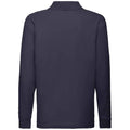 Bleu marine foncé - Back - Fruit Of The Loom - Polo manches longues - Unisexe