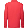 Rouge - Back - Fruit Of The Loom - Polo manches longues - Unisexe