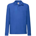 Bleu roi - Front - Fruit Of The Loom - Polo manches longues - Unisexe