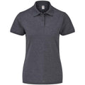 Gris foncé chiné - Front - Fruit Of The Loom - Polo manches courtes - Femme