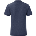 Bleu marine chiné - Back - Fruit Of The Loom - T-shirt ICONIC - Hommes