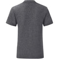 Gris foncé chiné - Back - Fruit Of The Loom - T-shirt ICONIC - Hommes