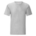 Gris clair chiné - Front - Fruit Of The Loom - T-shirt ICONIC - Hommes