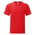 Rouge - Front - Fruit Of The Loom - T-shirt ICONIC - Hommes