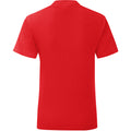 Rouge - Back - Fruit Of The Loom - T-shirt ICONIC - Hommes