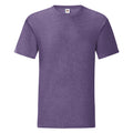 Violet chiné - Front - Fruit Of The Loom - T-shirt ICONIC - Hommes