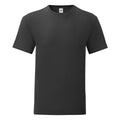 Noir - Front - Fruit Of The Loom - T-shirt ICONIC - Hommes