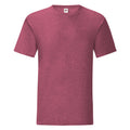 Bordeaux chiné - Front - Fruit Of The Loom - T-shirt ICONIC - Hommes