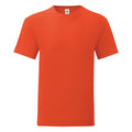 Rouge orangé - Front - Fruit Of The Loom - T-shirt ICONIC - Hommes