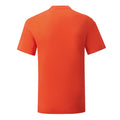 Rouge orangé - Back - Fruit Of The Loom - T-shirt ICONIC - Hommes