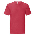 Rouge chiné - Front - Fruit Of The Loom - T-shirt ICONIC - Hommes