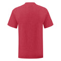 Rouge chiné - Back - Fruit Of The Loom - T-shirt ICONIC - Hommes