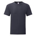 Bleu marine foncé - Front - Fruit Of The Loom - T-shirt ICONIC - Hommes