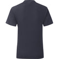 Bleu marine foncé - Back - Fruit Of The Loom - T-shirt ICONIC - Hommes