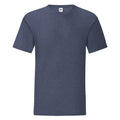 Bleu marine chiné - Front - Fruit Of The Loom - T-shirt ICONIC - Hommes