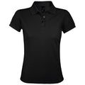 Noir - Front - SOLS - Polo manches courtes PRIME - Femme