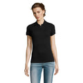 Noir - Side - SOLS - Polo manches courtes PRIME - Femme