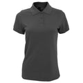 Gris foncé - Front - SOLS - Polo manches courtes PRIME - Femme